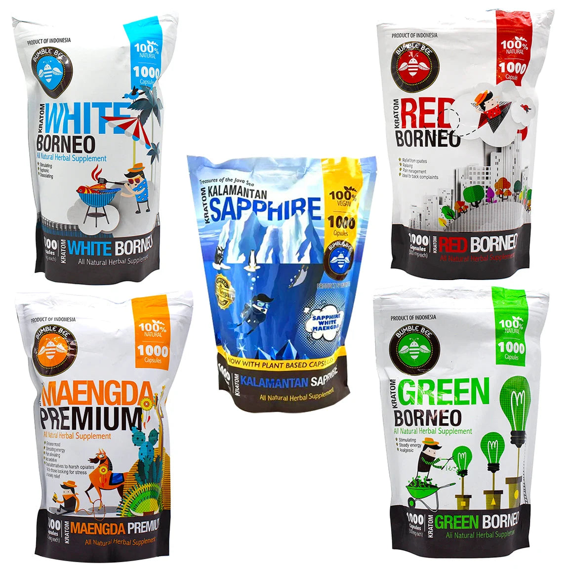 Bumble Bee Kratom 1000ct Capsules
