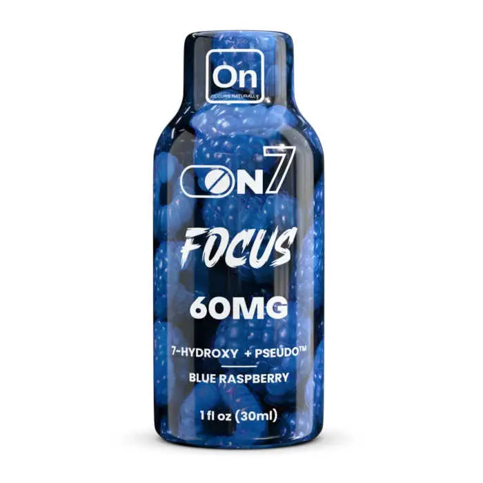 on7 Focus 60mg 1oz Shot - Blue Raspberry Flavor