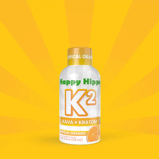 Happy Hippo K2 Kava+Kratom Shot Tropical Orange 2floz